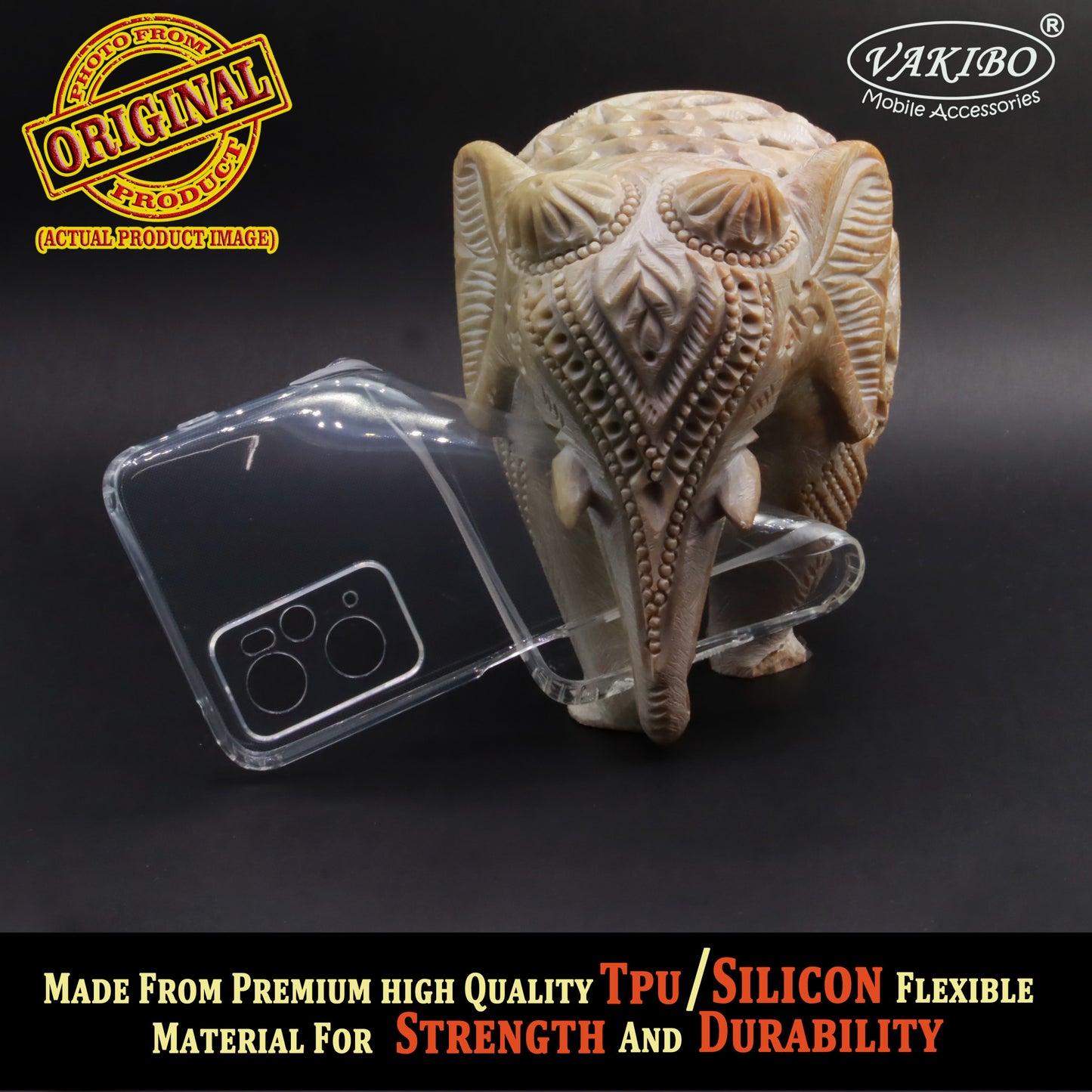 VAKIBO Super Premium Soft TPU Transparent Case With Dustplug,Side Grip,Corner Protection,lanyard Cuts,Camera Protection Suitable for Oppo K10 4G