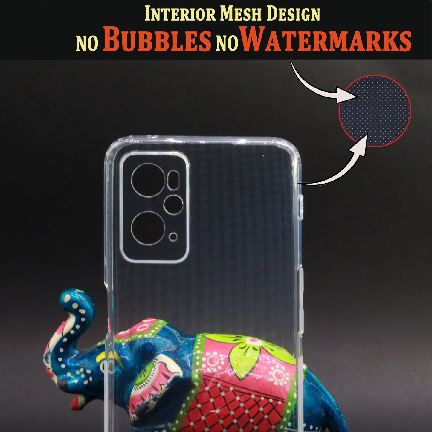 VAKIBO Super Premium Soft TPU Transparent Case With Dustplug,Side Grip,Corner Protection,lanyard Cuts,Camera Protection Suitable for Oppo K10 4G