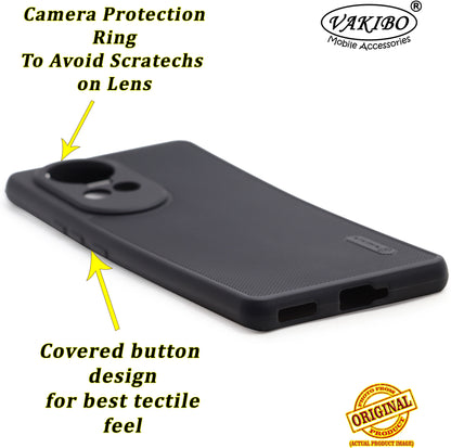 VAKIBO Dotted Black Coloured Made with Silicon Rubber TPU Back Cover Case Suitable for Oppo Reno 10 Pro