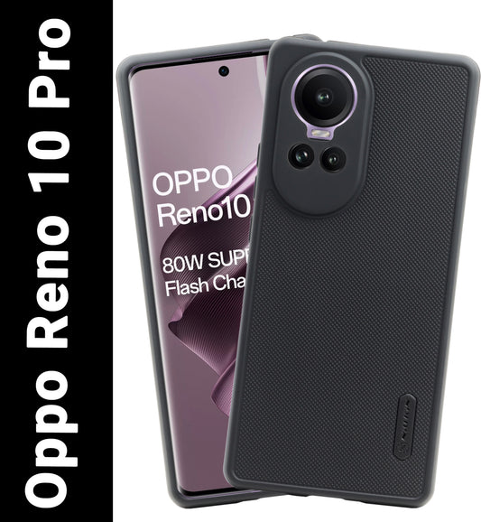 VAKIBO Dotted Black Coloured Made with Silicon Rubber TPU Back Cover Case Suitable for Oppo Reno 10 Pro