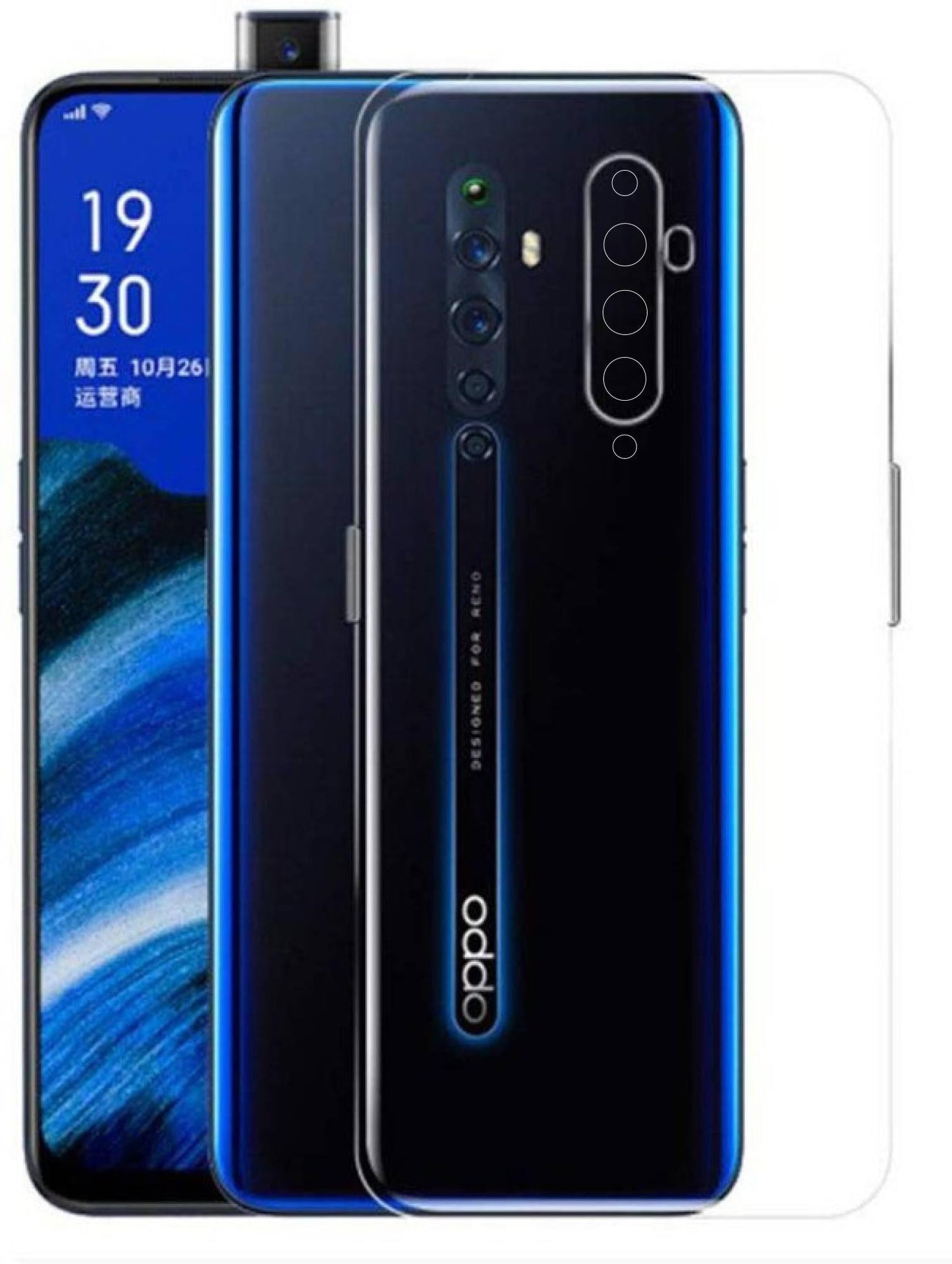 VAKIBO Super Premium Soft TPU Transparent Case With Dustplug,Side Grip,Corner Protection,lanyard Cuts,Camera Protection Suitable for Oppo Reno 2Z