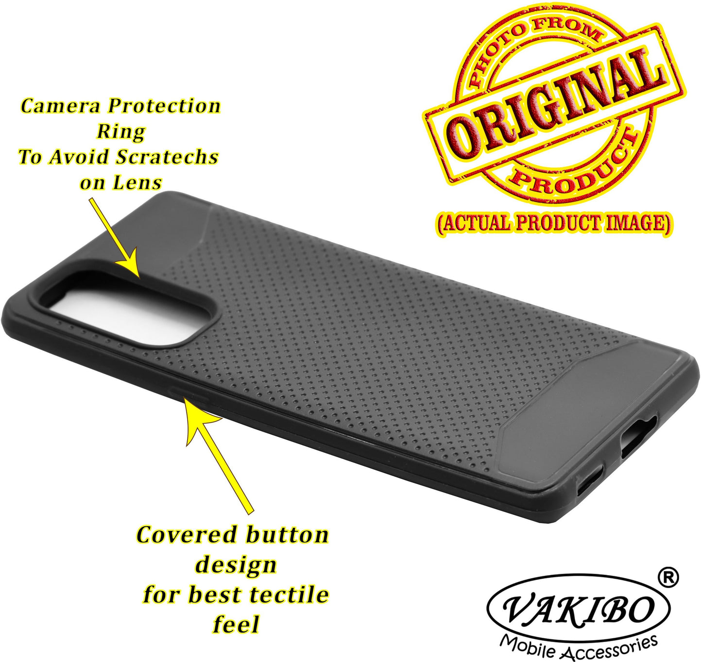 VAKIBO Dotted Design Black Coloured Soft TPU Back Cover Case Suitable for Oppo Reno 5 Pro