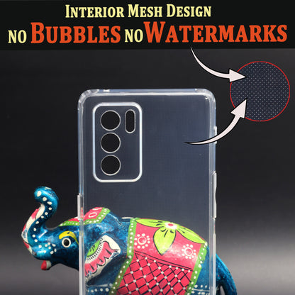 VAKIBO Super Premium Soft TPU Transparent Case With Dustplug,Side Grip,Corner Protection,lanyard Cuts,Camera Protection Suitable for Oppo Reno 6 Pro