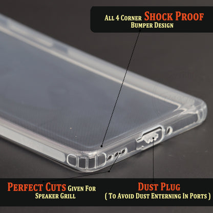 VAKIBO Super Premium Soft TPU Transparent Case With Dustplug,Side Grip,Corner Protection,lanyard Cuts,Camera Protection Suitable for Oppo Reno 6 Pro