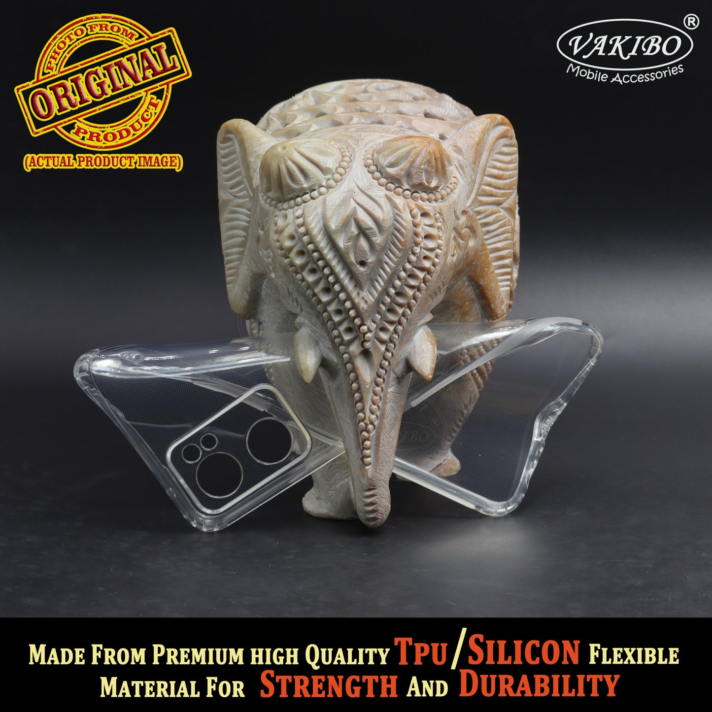 VAKIBO Super Premium Soft TPU Transparent Case With Dustplug,Side Grip,Corner Protection,lanyard Cuts,Camera Protection Suitable for Oppo Reno 7