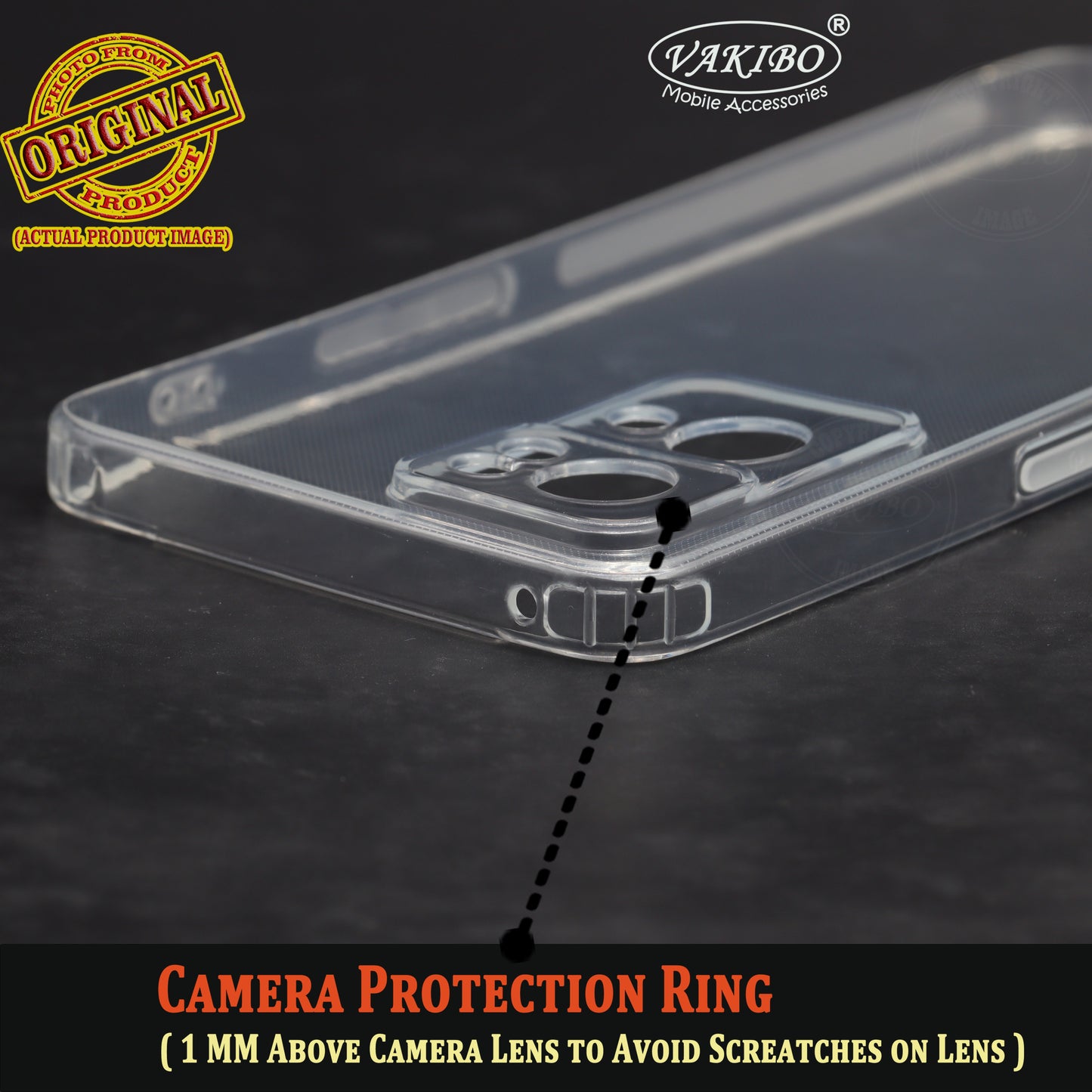 VAKIBO Super Premium Soft TPU Transparent Case With Dustplug,Side Grip,Corner Protection,lanyard Cuts,Camera Protection Suitable for Oppo Reno 7 Pro