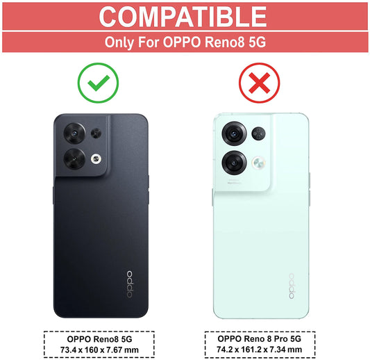 VAKIBO Best Selling Black and Transparent Back Cover Case Made With Soft TPU and Acrylic With 4 Corner and Camera Protection Suitable for Oppo Reno 8