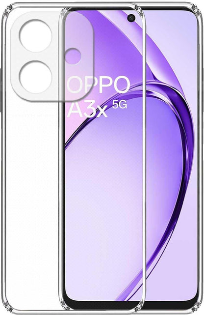 VAKIBO Premium Clear 1.5MM Thick Transparent Soft TPU Rubber Back Cover Case With Camera Protection Suitable for Oppo A3X