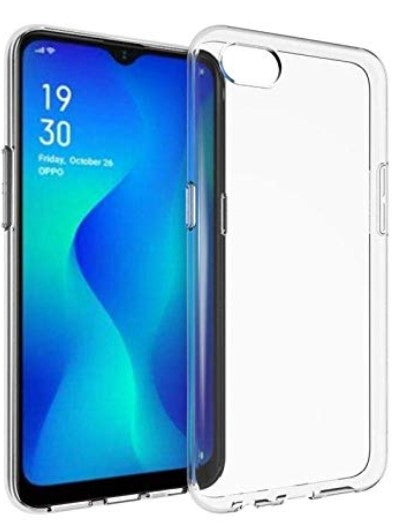 VAKIBO Super Premium Soft TPU Transparent Case With Dustplug,Side Grip,Corner Protection,lanyard Cuts,Camera Protection Suitable for Oppo A1K