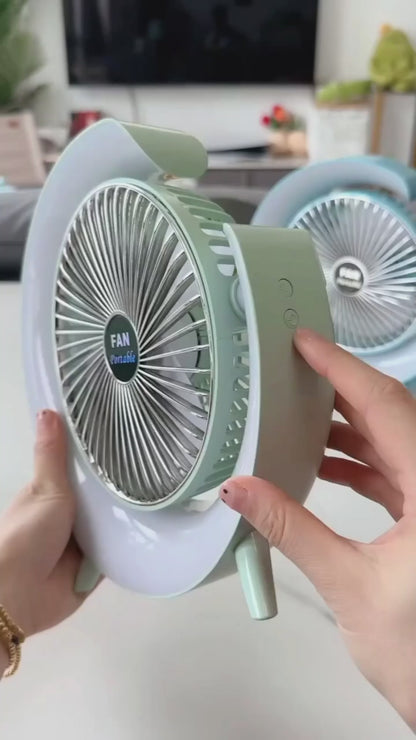 G Fan Small, Portable, Adjustable Speed Settings, LED 7 Colour Light Mode G Fan