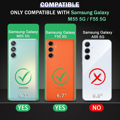 VAKIBO Premium Clear 2MM Thick Transparent Soft TPU Rubber Back Cover Case With Camera Protection Suitable for Samsung Galaxy M55 5G