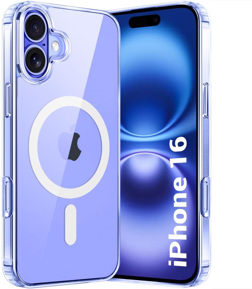 VAKIBO Megnatic Magsafe Transparent Soft with Hard back Back Cover Case With Camera Protection Ring Suitable for Apple iPhone 16