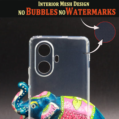 VAKIBO Super Premium Soft TPU Transparent Case With Dustplug,Side Grip,Corner Protection,lanyard Cuts,Camera Protection Suitable for Realme 10 Pro Plus