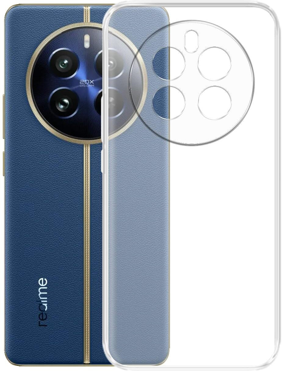 VAKIBO Premium Clear 1.5MM Thick Transparent Soft TPU Rubber Back Cover Case With Camera Protection Suitable for Realme 12 Pro 5G