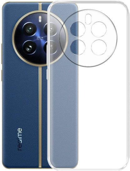 VAKIBO Premium Clear 1.5MM Thick Transparent Soft TPU Rubber Back Cover Case With Camera Protection Suitable for Realme 12 Pro Plus 5G