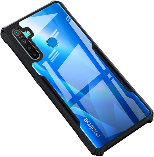 VAKIBO Super Premium Black Border Transparent Case With Corner Protection & Camera Protection Suitable for Realme 5s