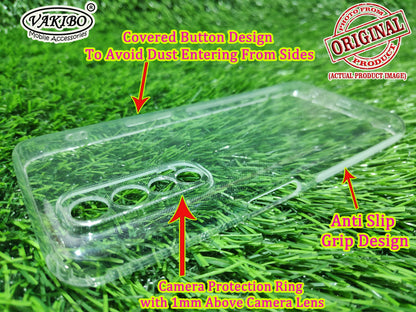 VAKIBO Super Premium Soft TPU Transparent Case With Dustplug,Side Grip,Corner Protection,lanyard Cuts,Camera Protection Suitable for Realme Narzo 20 Pro