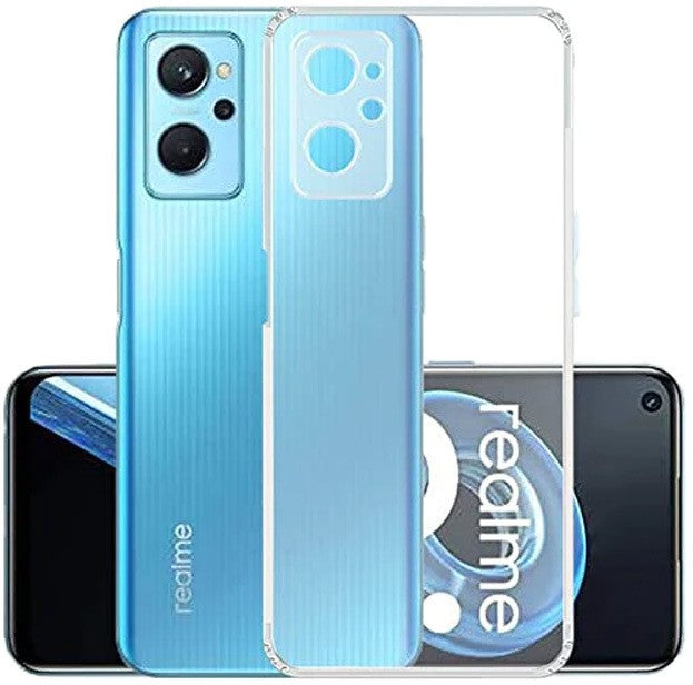 VAKIBO Super Premium Soft TPU Transparent Case With Dustplug,Side Grip,Corner Protection,lanyard Cuts,Camera Protection Suitable for Realme 9i
