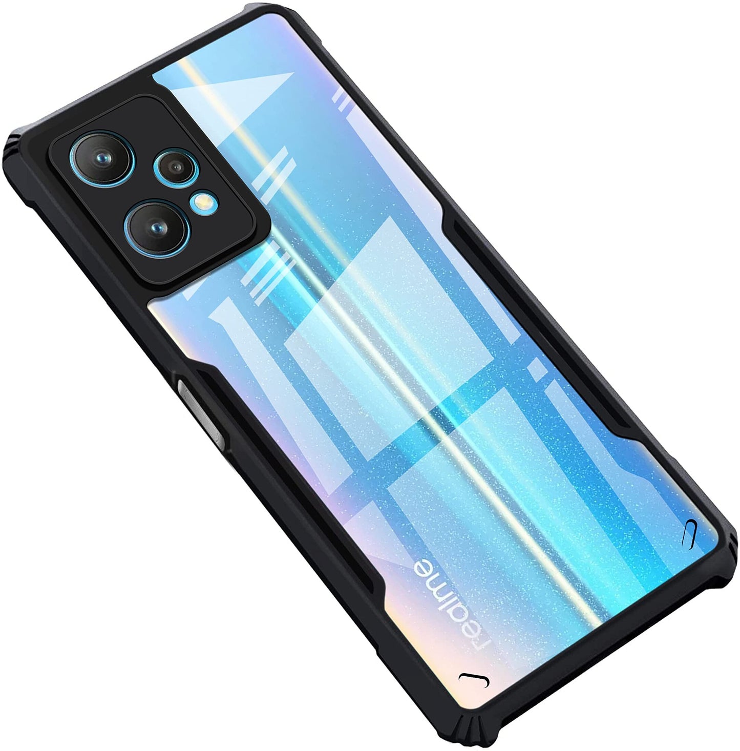VAKIBO Best Selling Black and Transparent Back Cover Case Made With Soft TPU and Acrylic With 4 Corner and Camera Protection Suitable for Realme 9 Pro