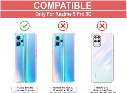 VAKIBO Best Selling Black and Transparent Back Cover Case Made With Soft TPU and Acrylic With 4 Corner and Camera Protection Suitable for Realme 9 Pro