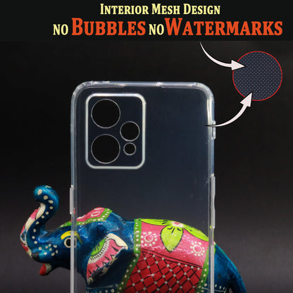 VAKIBO Super Premium Soft TPU Transparent Case With Dustplug,Side Grip,Corner Protection,lanyard Cuts,Camera Protection Suitable for Realme 9 ProPlus