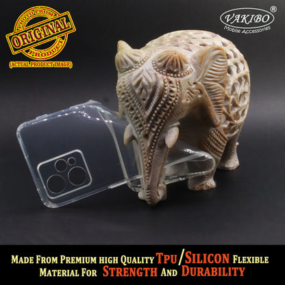 VAKIBO Super Premium Soft TPU Transparent Case With Dustplug,Side Grip,Corner Protection,lanyard Cuts,Camera Protection Suitable for Realme 9 ProPlus