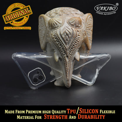 VAKIBO Super Premium Soft TPU Transparent Case With Dustplug,Side Grip,Corner Protection,lanyard Cuts,Camera Protection Suitable for Realme C11 2021