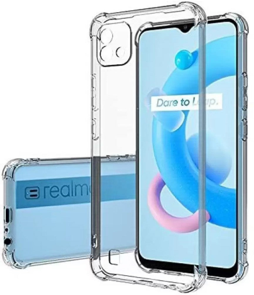VAKIBO Super Premium Soft TPU Transparent Case With Dustplug,Side Grip,Corner Protection,lanyard Cuts,Camera Protection Suitable for Realme C11 2021