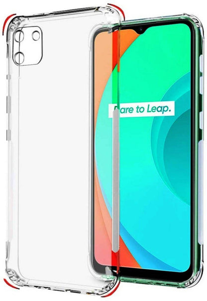 VAKIBO Super Premium Soft TPU Transparent Case With Dustplug,Side Grip,Corner Protection,lanyard Cuts,Camera Protection Suitable for Realme C11