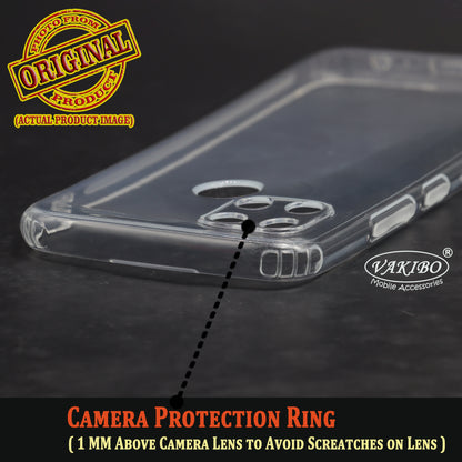 VAKIBO Super Premium Soft TPU Transparent Case With Dustplug,Side Grip,Corner Protection,lanyard Cuts,Camera Protection Suitable for Realme C25Y