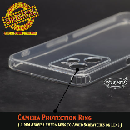 VAKIBO Super Premium Soft TPU Transparent Case With Dustplug,Side Grip,Corner Protection,lanyard Cuts,Camera Protection Suitable for Realme C35