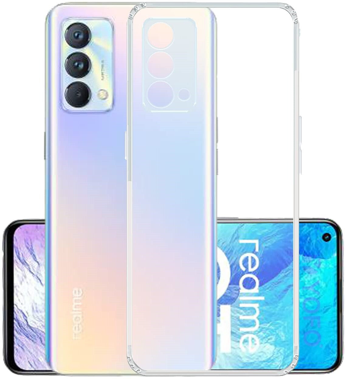 VAKIBO Premium Clear 1.5MM Thick Transparent Soft TPU Rubber Back Cover Case With Camera Protection Suitable for Realme GT Master