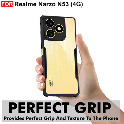VAKIBO Super Premium Black Border Transparent Case With Corner Protection & Camera Protection Suitable for Realme C51 4G