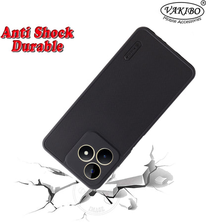 VAKIBO Dotted Black Coloured Made with Silicon Rubber TPU Back Cover Case Suitable for Realme Narzo N53