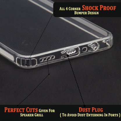 VAKIBO Super Premium Soft TPU Transparent Case With Dustplug,Side Grip,Corner Protection,lanyard Cuts,Camera Protection Suitable for Realme C53