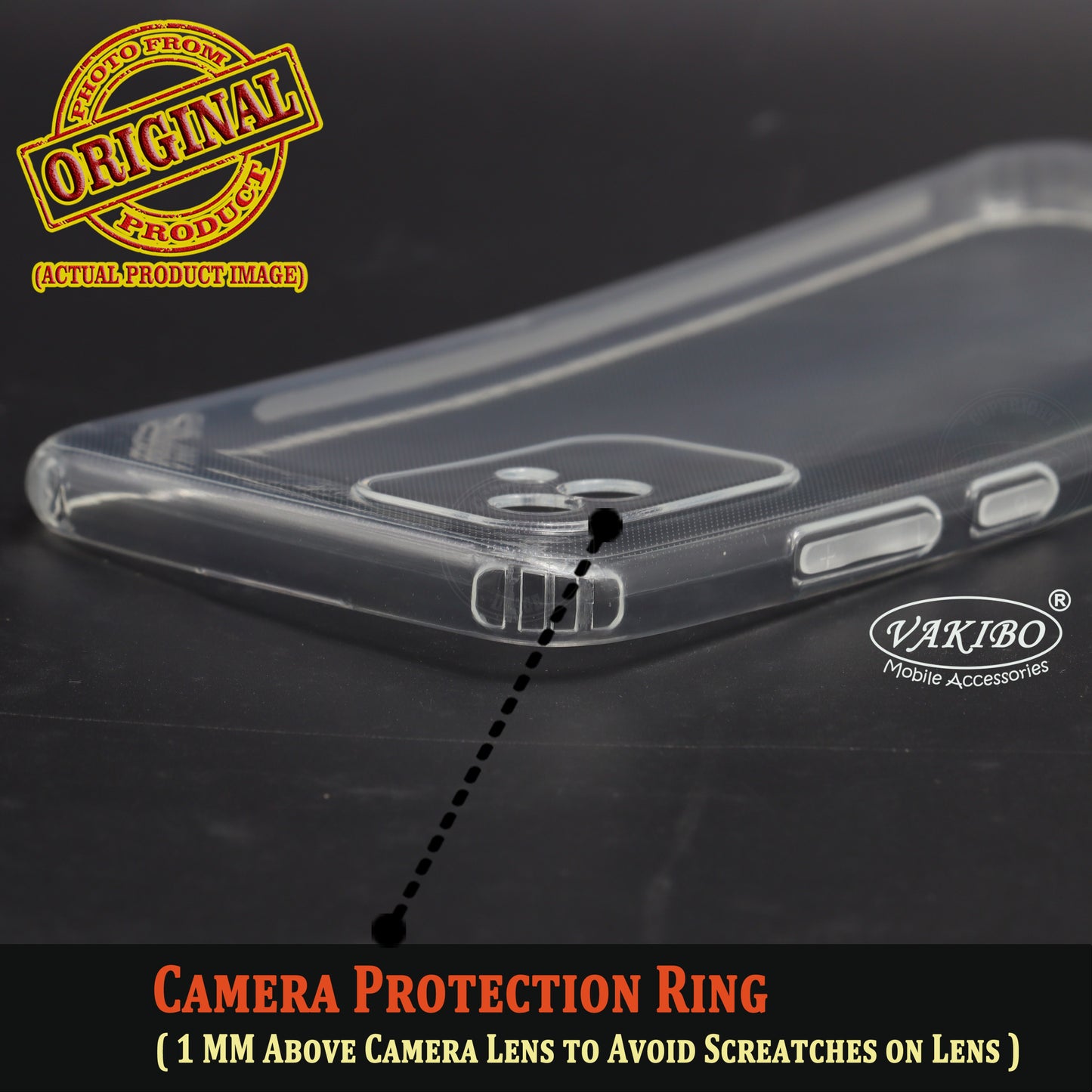 VAKIBO Super Premium Soft TPU Transparent Case With Dustplug,Side Grip,Corner Protection,lanyard Cuts,Camera Protection Suitable for Realme Narzo 50i