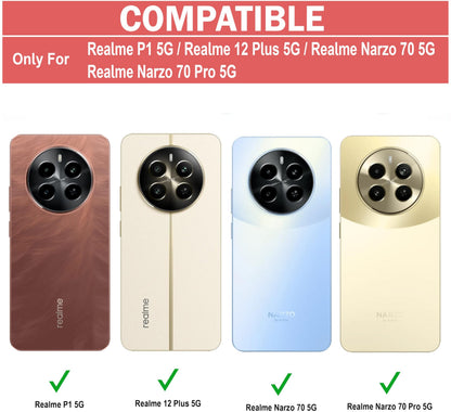 VAKIBO Super Premium Black Border Transparent Case With Corner Protection & Camera Protection Suitable for Realme P1