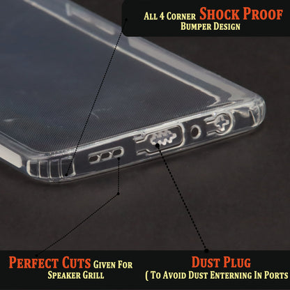 VAKIBO Super Premium Soft TPU Transparent Case With Dustplug,Side Grip,Corner Protection,lanyard Cuts,Camera Protection Suitable for Realme X