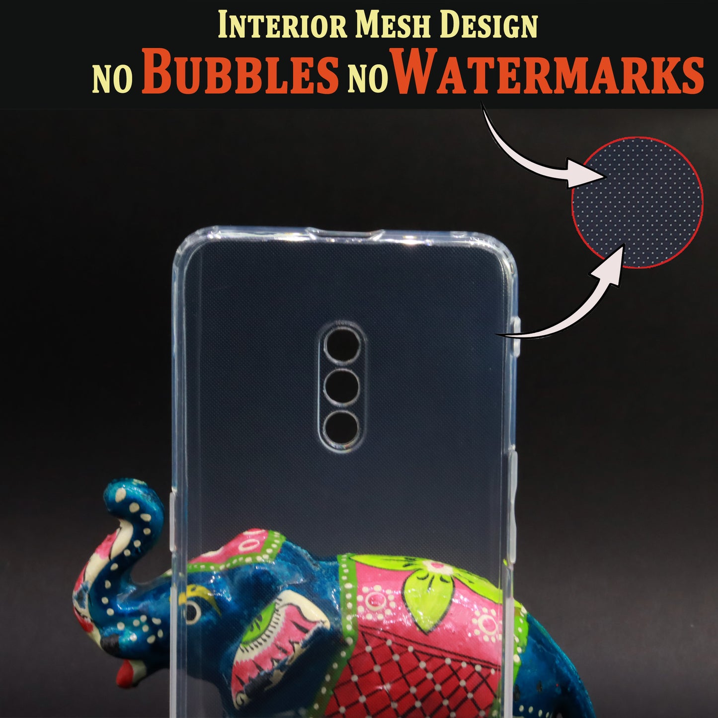 VAKIBO Super Premium Soft TPU Transparent Case With Dustplug,Side Grip,Corner Protection,lanyard Cuts,Camera Protection Suitable for Oppo K3