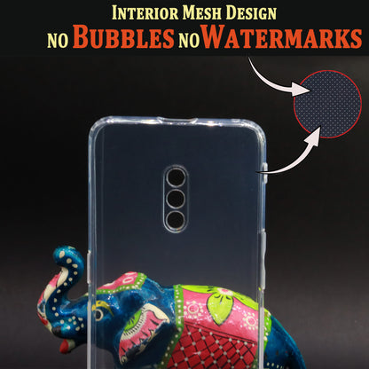 VAKIBO Super Premium Soft TPU Transparent Case With Dustplug,Side Grip,Corner Protection,lanyard Cuts,Camera Protection Suitable for Realme X