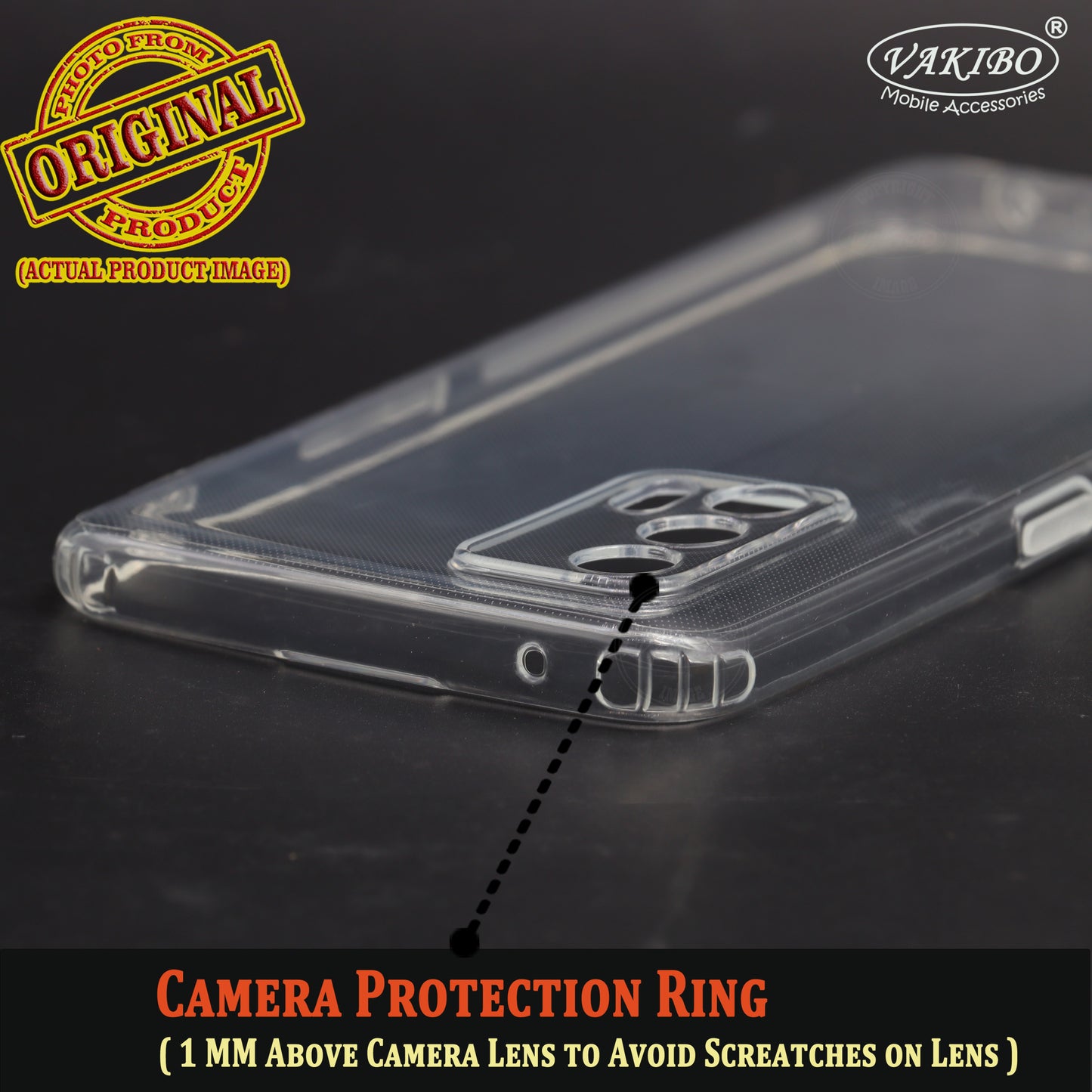 VAKIBO Super Premium Soft TPU Transparent Case With Dustplug,Side Grip,Corner Protection,lanyard Cuts,Camera Protection Suitable for Realme X7 Max