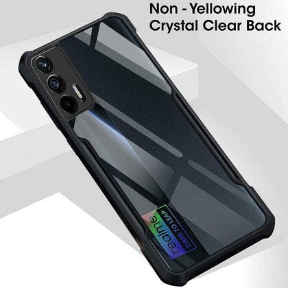 VAKIBO Best Selling Black and Transparent Back Cover Case Made With Soft TPU and Acrylic With 4 Corner and Camera Protection Suitable for Realme GT 5G