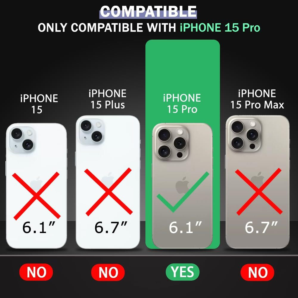 VAKIBO Premium Clear 2MM Thick Transparent Soft TPU Rubber Back Cover Case With Camera Protection Suitable for iPhone 15 Pro
