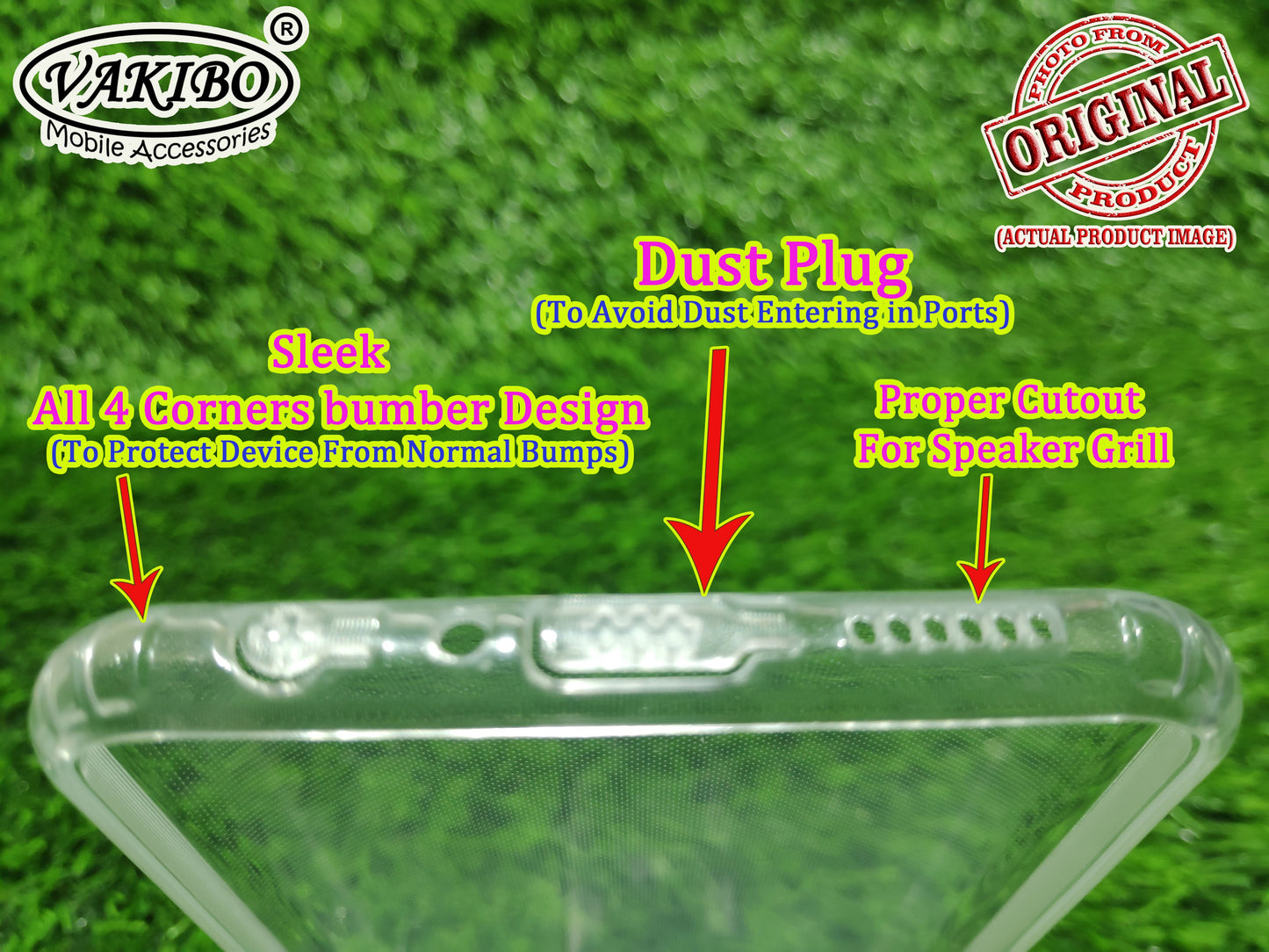 VAKIBO Super Premium Soft TPU Transparent Case With Dustplug,Side Grip,Corner Protection,lanyard Cuts,Camera Protection Suitable for Samsung A10s