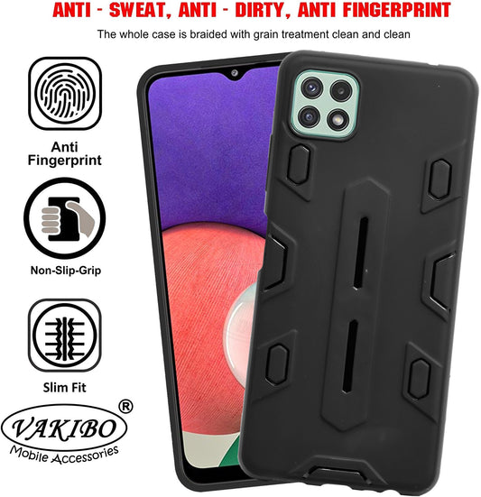 VAKIBO Black Coloured Back Cover Case Suitable for Samsung Galaxy A22 5G