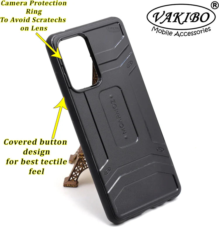 VAKIBO Moarmoz Shock Proof Black Coloured Soft TPU Back Cover Case Suitable for Samsung Galaxy A52 5G