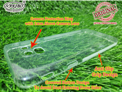 VAKIBO Super Premium Soft TPU Transparent Case With Dustplug,Side Grip,Corner Protection,lanyard Cuts,Camera Protection Suitable for Samsung J6