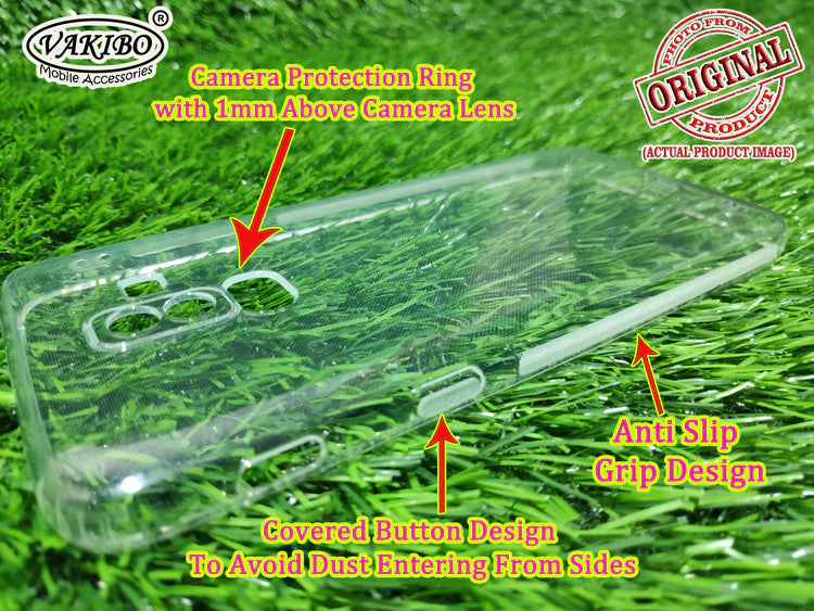 VAKIBO Super Premium Soft TPU Transparent Case With Dustplug,Side Grip,Corner Protection,lanyard Cuts,Camera Protection Suitable for Samsung Galaxy J8