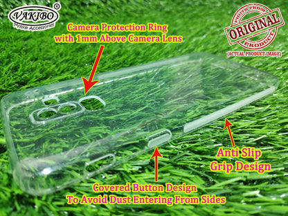 VAKIBO Super Premium Soft TPU Transparent Case With Dustplug,Side Grip,Corner Protection,lanyard Cuts,Camera Protection Suitable for Samsung A6 Plus