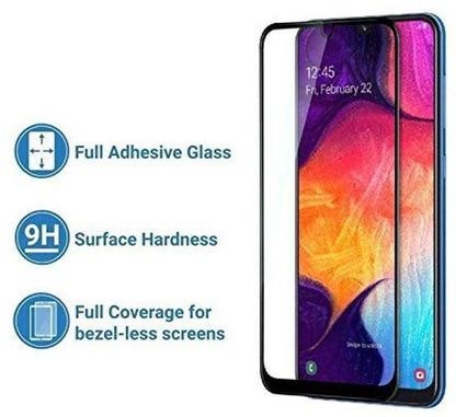 Super Premium Quality Tempered Glass Screen Guard Protector With Black Border Suitable For Vivo Y90